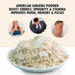 Zen Ginseng Powder label indicating Non-GMO and Gluten Free
