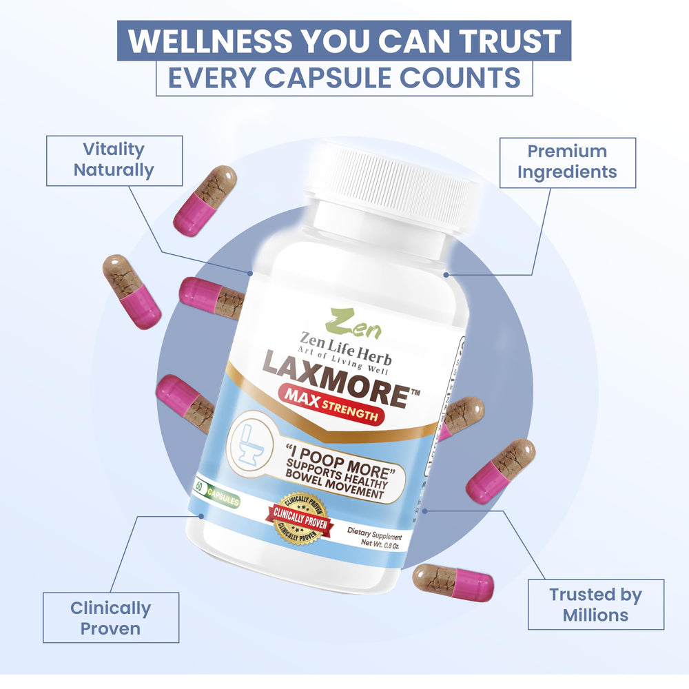 All-natural, additive-free herbal blend of LAXMORE