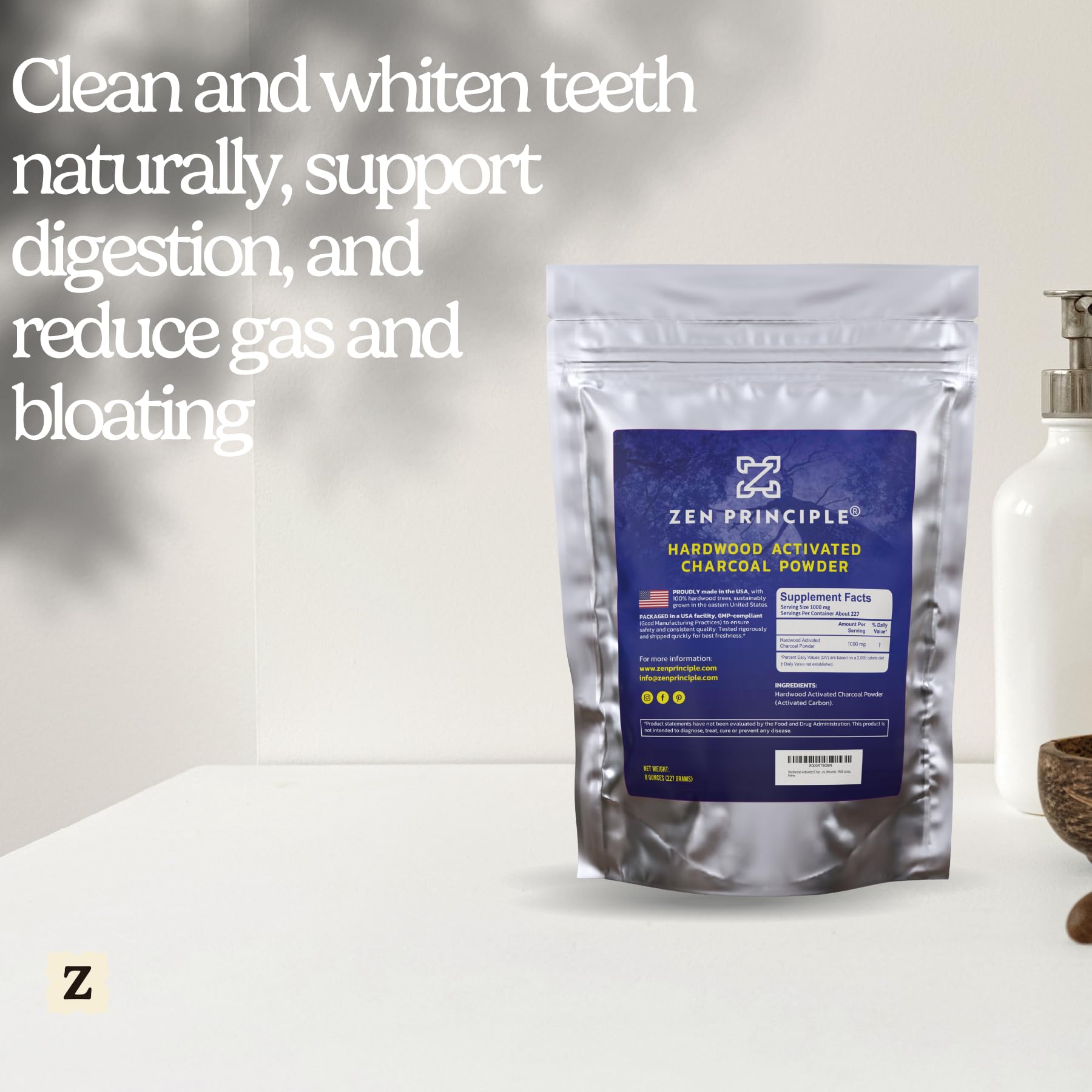 Digestive support with Zen Principle charcoal