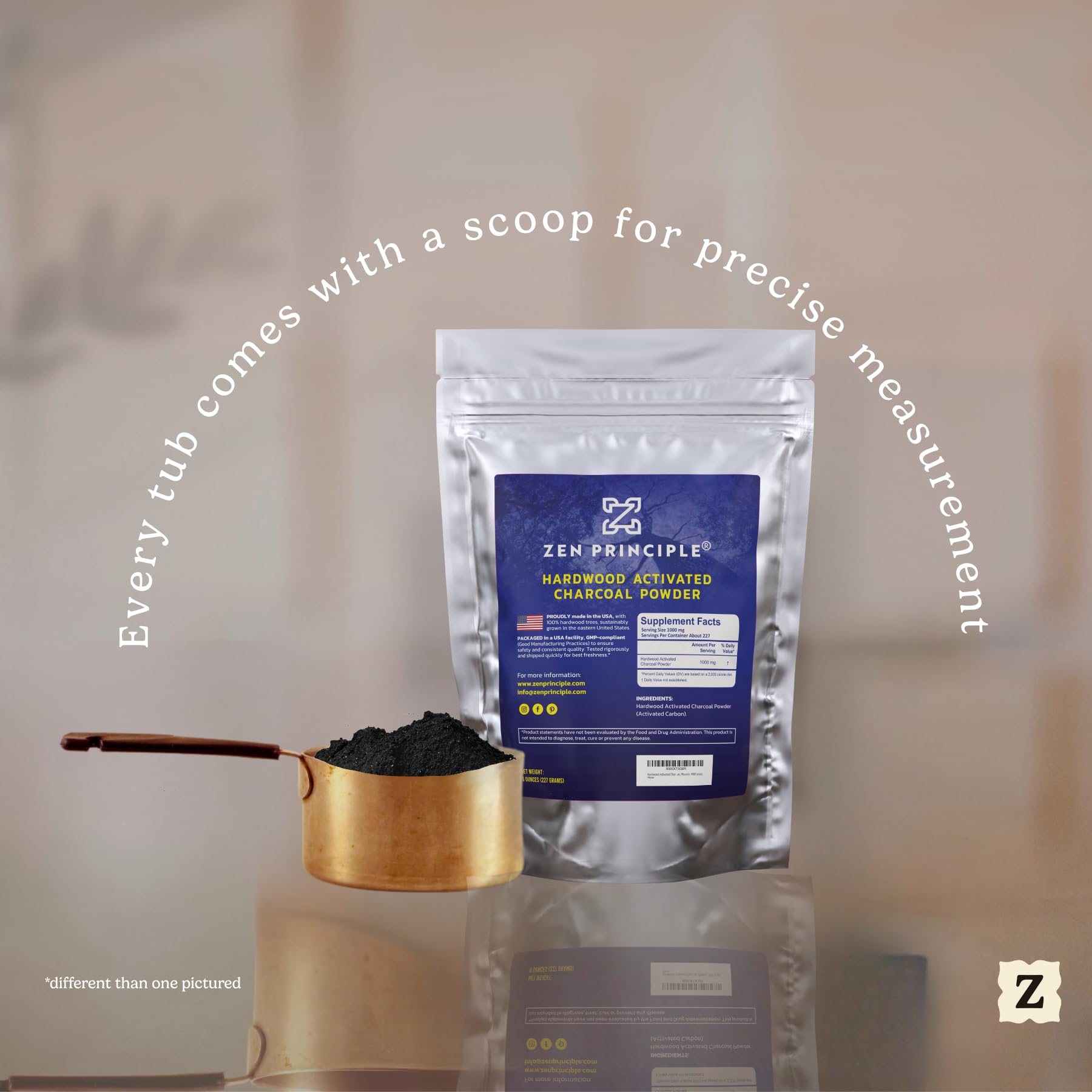 Healthy hair with Zen Principle activated charcoal