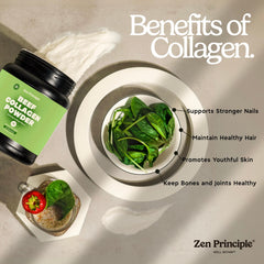 Zen Principle collagen powder added to coffee for a convenient daily boost