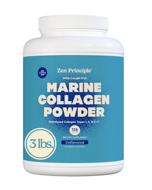 Zen Principle Marine Collagen Peptides Powder 3lb tub