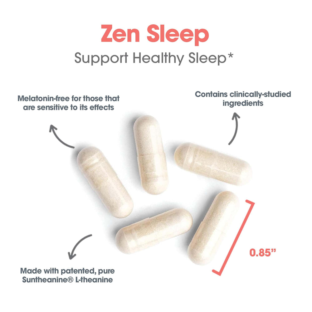 Zen Sleep packaging including outer box and bottle