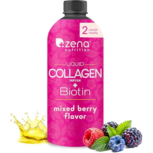Zena Nutrition Liquid Collagen bottle with mixed berry flavor
