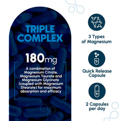 Graphic showing Magnesium forms: Citrate, Taurate, and Glycinate