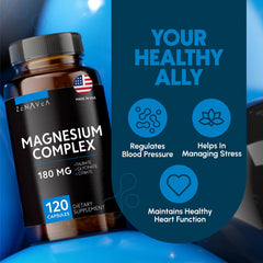 Zenavea vegan magnesium capsules with packaging