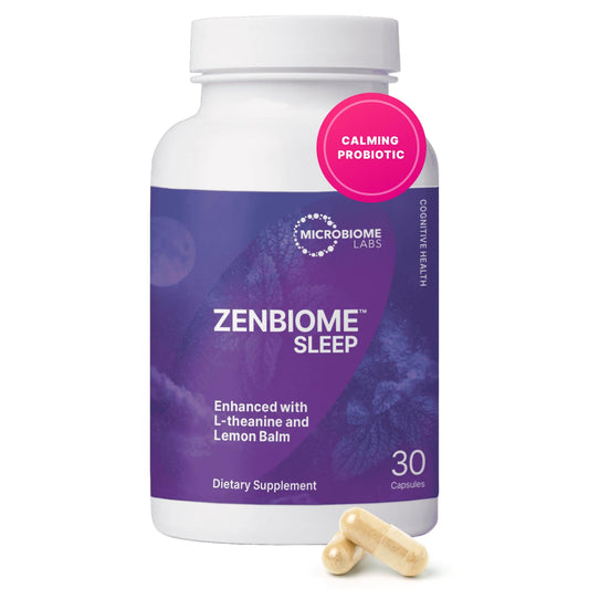 Zenbiome Sleep bottle and capsules hero image