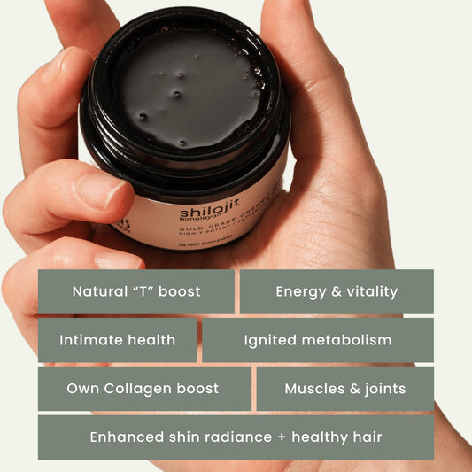 Close-up of Zenbioni Shilajit Resin 50g jar