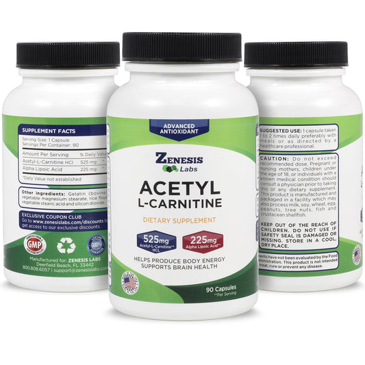 Close-up of Zenesis Labs supplement label showing ingredients
