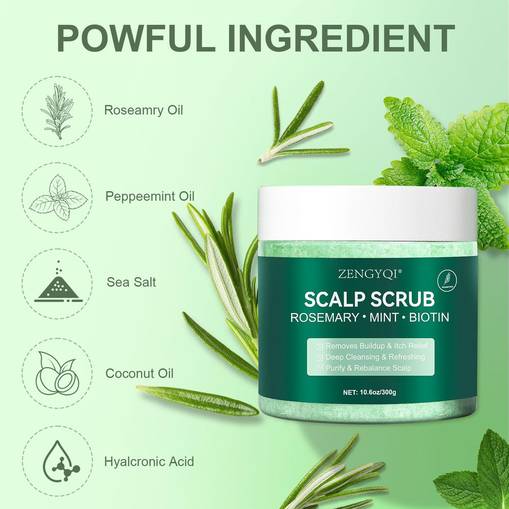 ZENGYQI scalp scrub massager brush promotes cleansing and improved blood circulation.