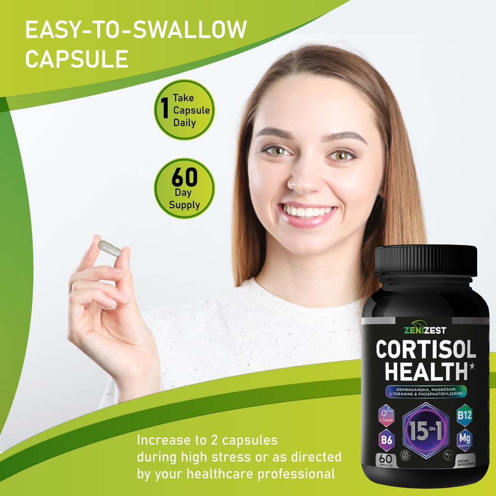 Nighttime sleep support with ZeniZest cortisol detox capsules