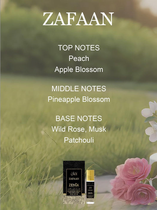 Close-up of Zenia Zafaan 6ml roll-on applicator