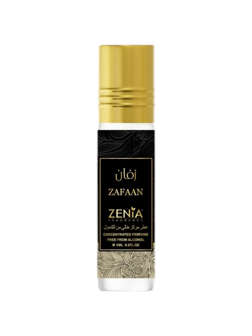 6ml alcohol-free Zenia Zafaan perfume oil packaging and roller