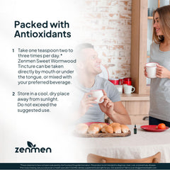 Zenmen tincture bottle showing USA-made and vegan labeling