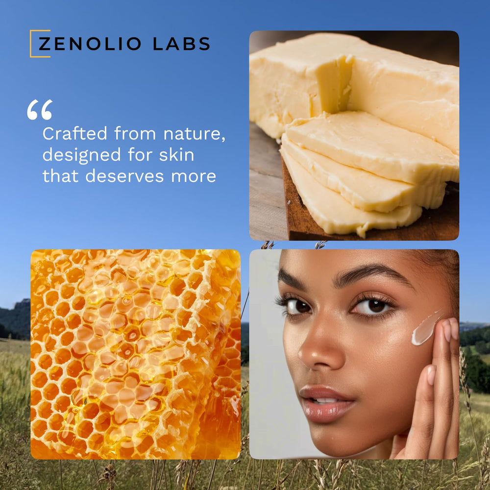 Zenolio Labs body cream on dry area provides lasting moisture.