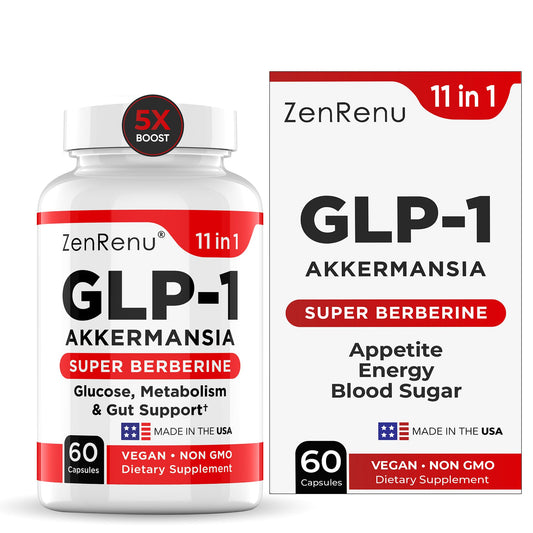 Zenrenu GLP-1 supplement bottle with label