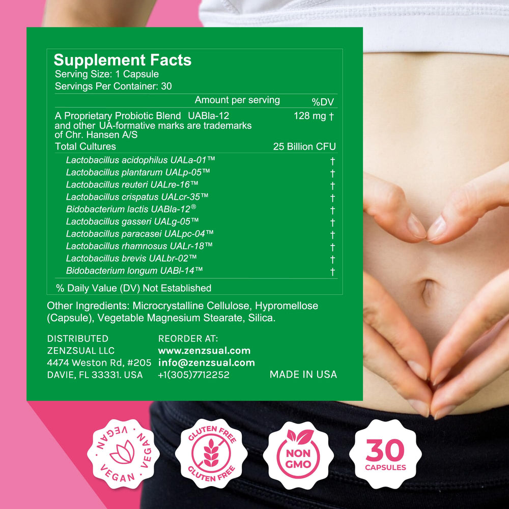 Lifestyle image showing daily use of Zenbiotic for feminine health