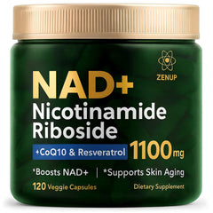 ZenUP NAD+ supplement bottle with 120 capsules
