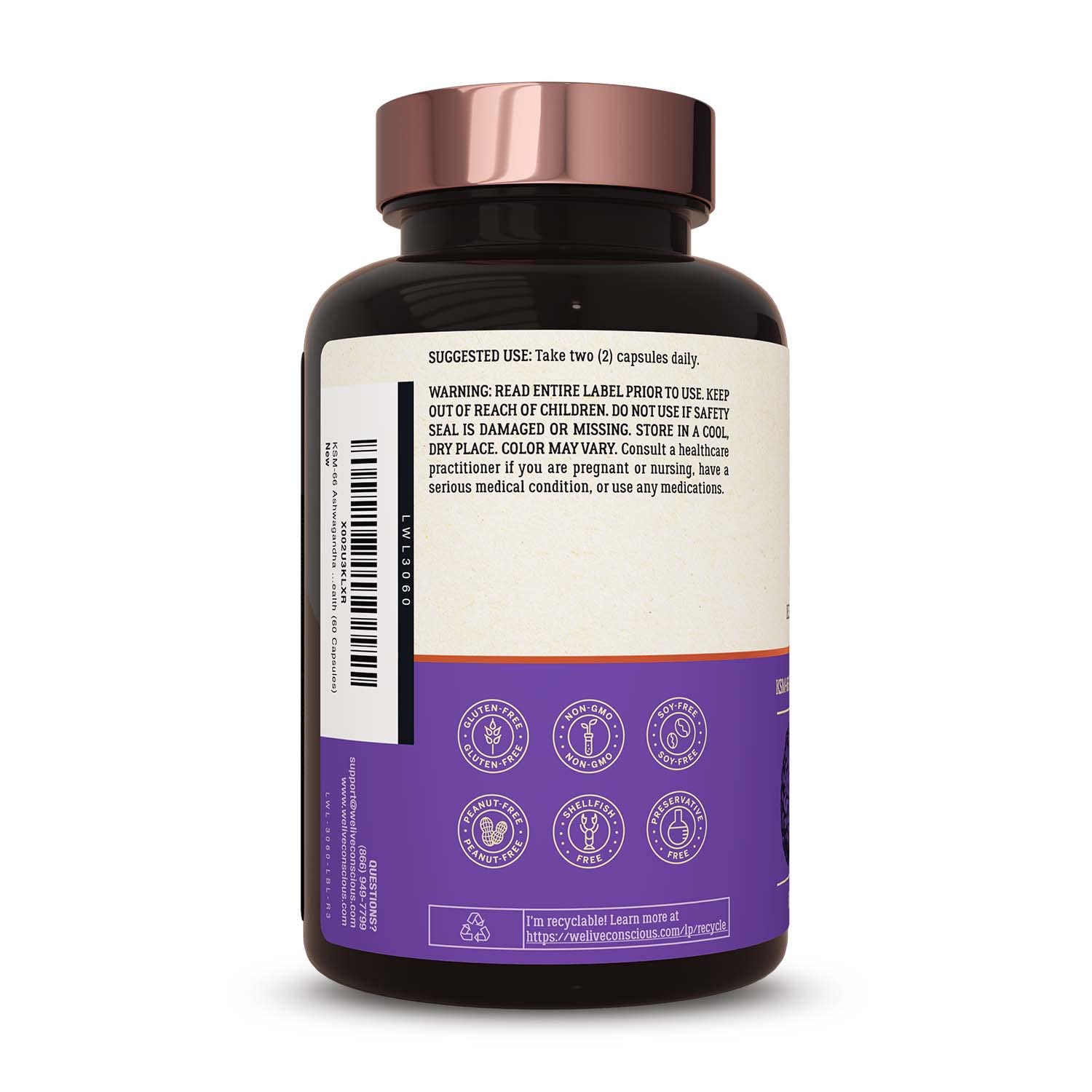 Packaging and serving size image for ZenWell Ashwagandha supplement