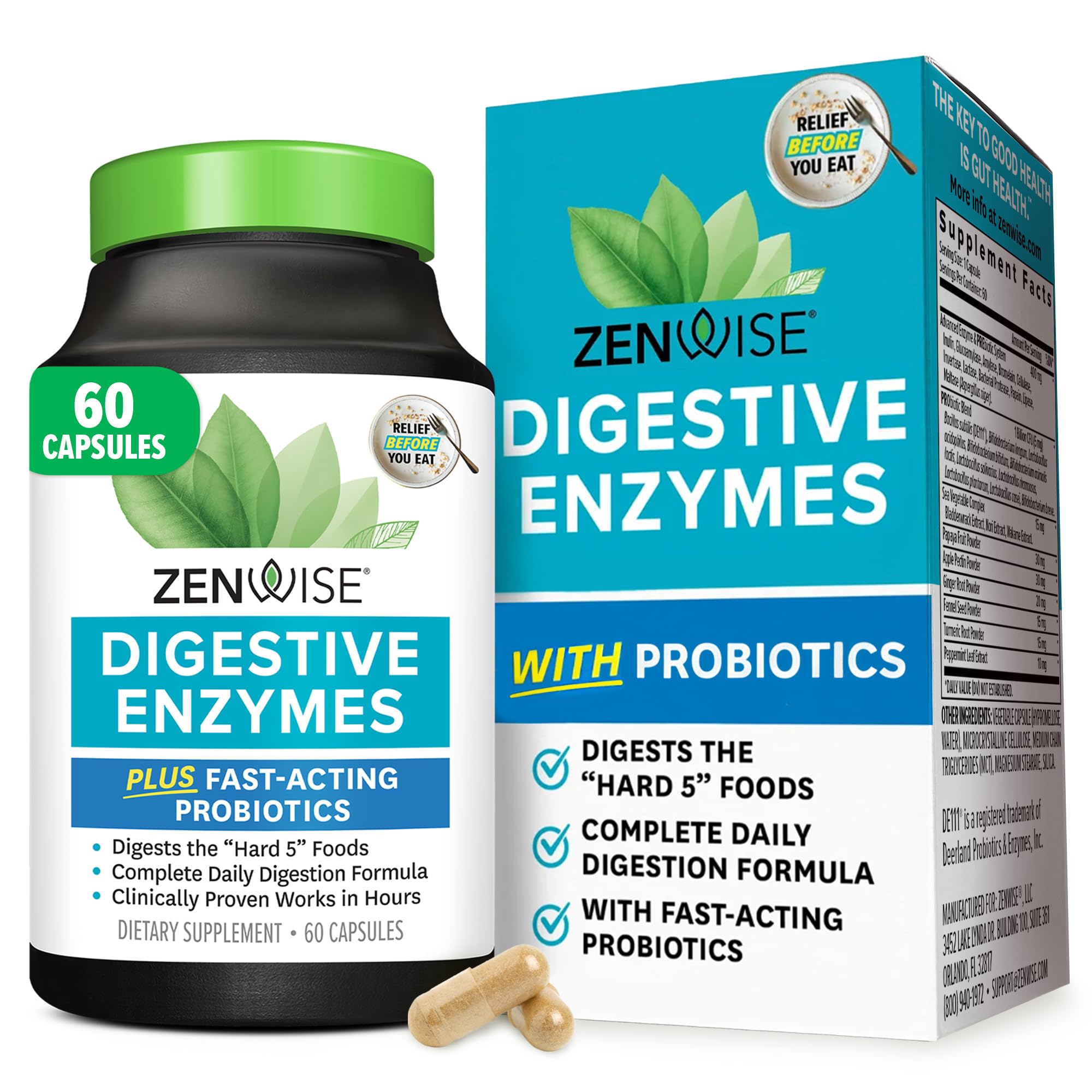 Zenwise Health Digestive Enzymes bottle label