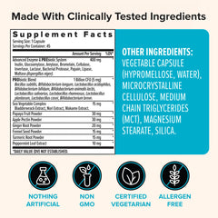 Close-up of Zenwise Health Digestive Enzymes label
