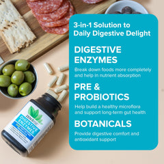 Enzymes bromelain and papain for digestion