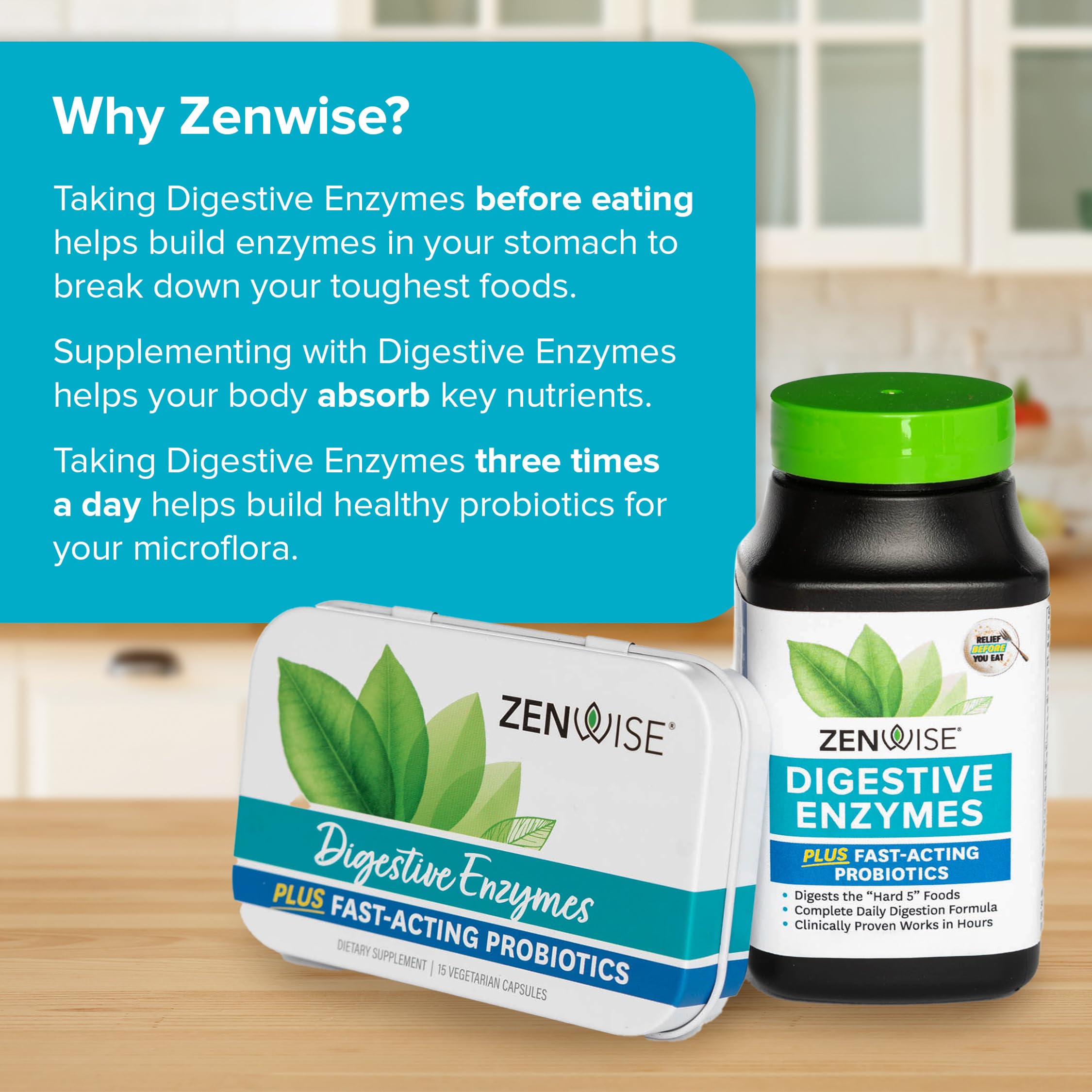 Relief from gas and bloating using digestive enzymes