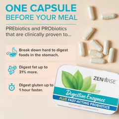Plant-based bromelain and papain enzymes with prebiotic fiber