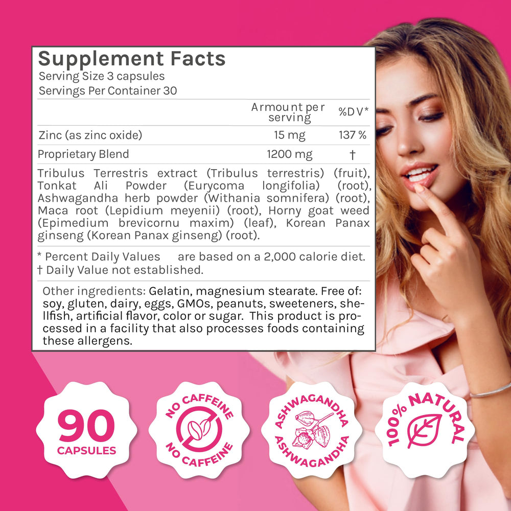 Bottle label highlighting gluten-free, dairy-free, no artificial colors or preservatives