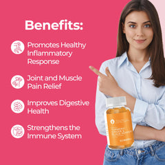 Gummies shown with clean, sugar-free claim visuals