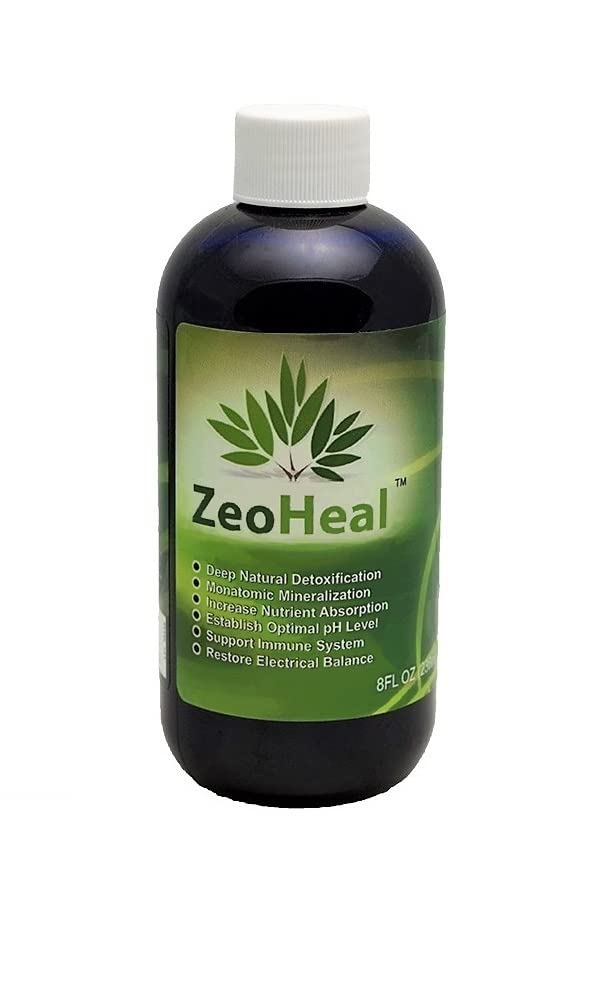 ZeoHeal 8 oz bottle front view – Humic and Fulvic Mineral Supplement (3-Pack)