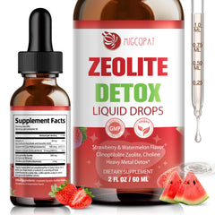 Front view of Zeolite Detox Drops 60ml bottle