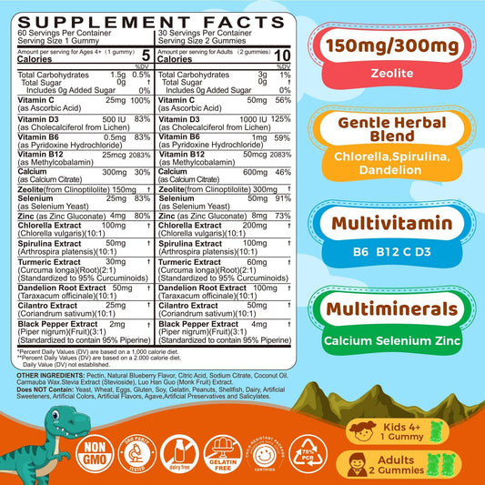 Gummies with vitamins B12, B6, D3, C and minerals