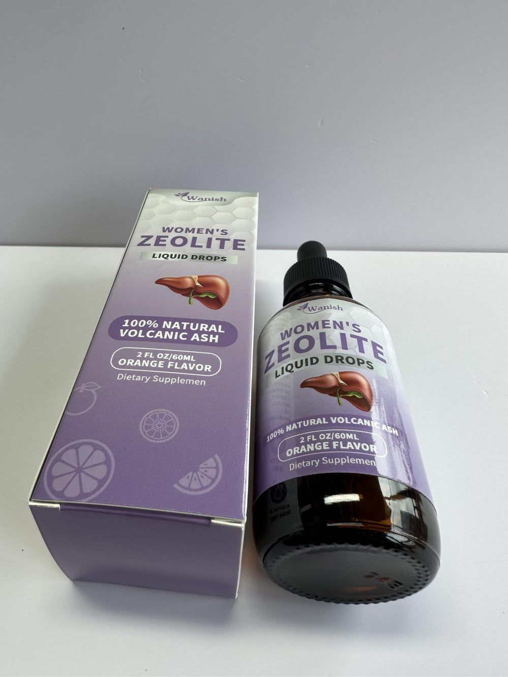Branding label for vegan, non-GMO Zeolite Drops