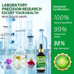 Premium volcanic zeolite mineral drops for immunity and gut health