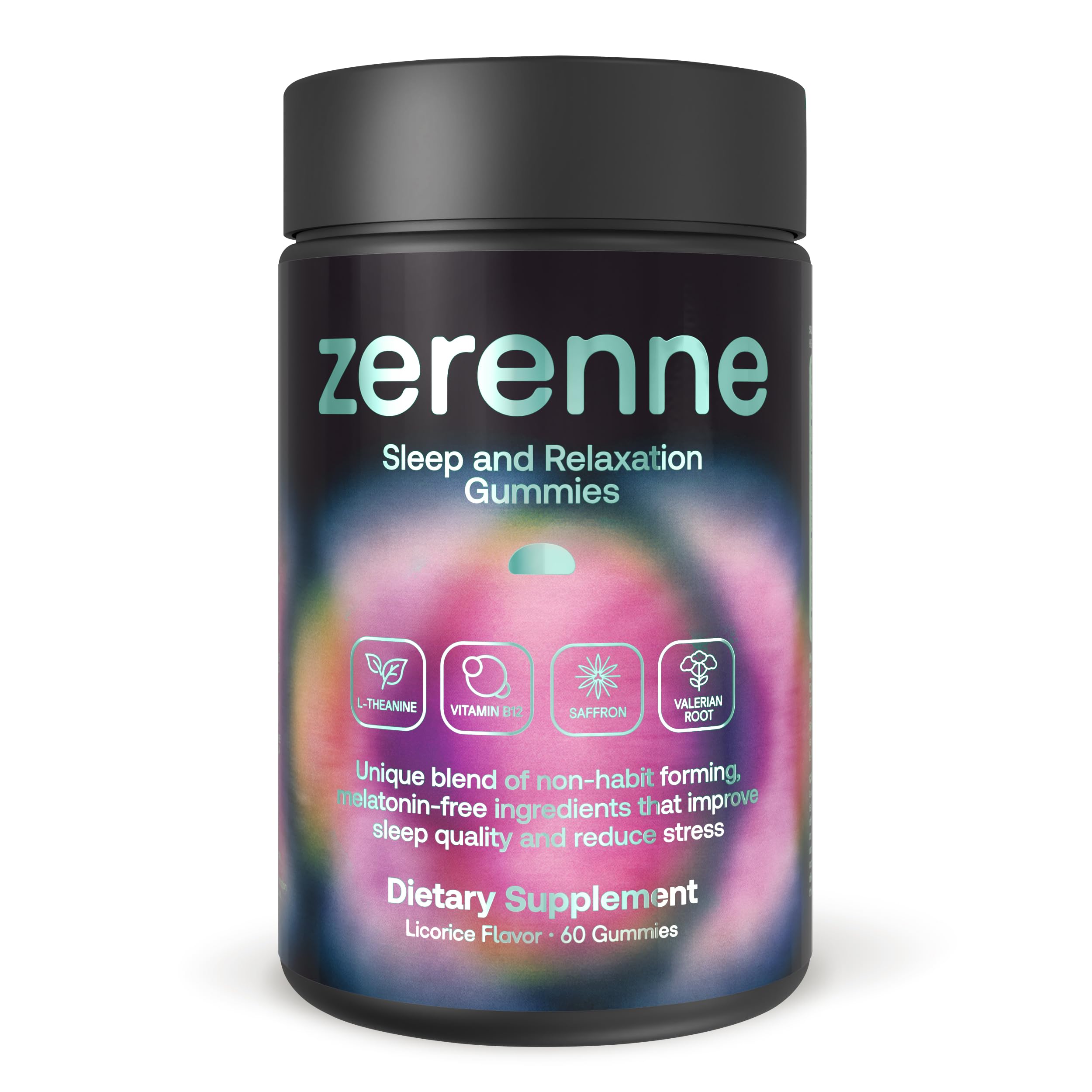 ZERENNE Sleep & Relaxation Gummies bottle 60 count, 9.6 oz
