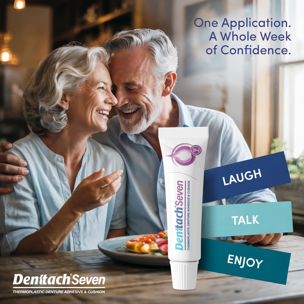 No glue denture adhesive concept image