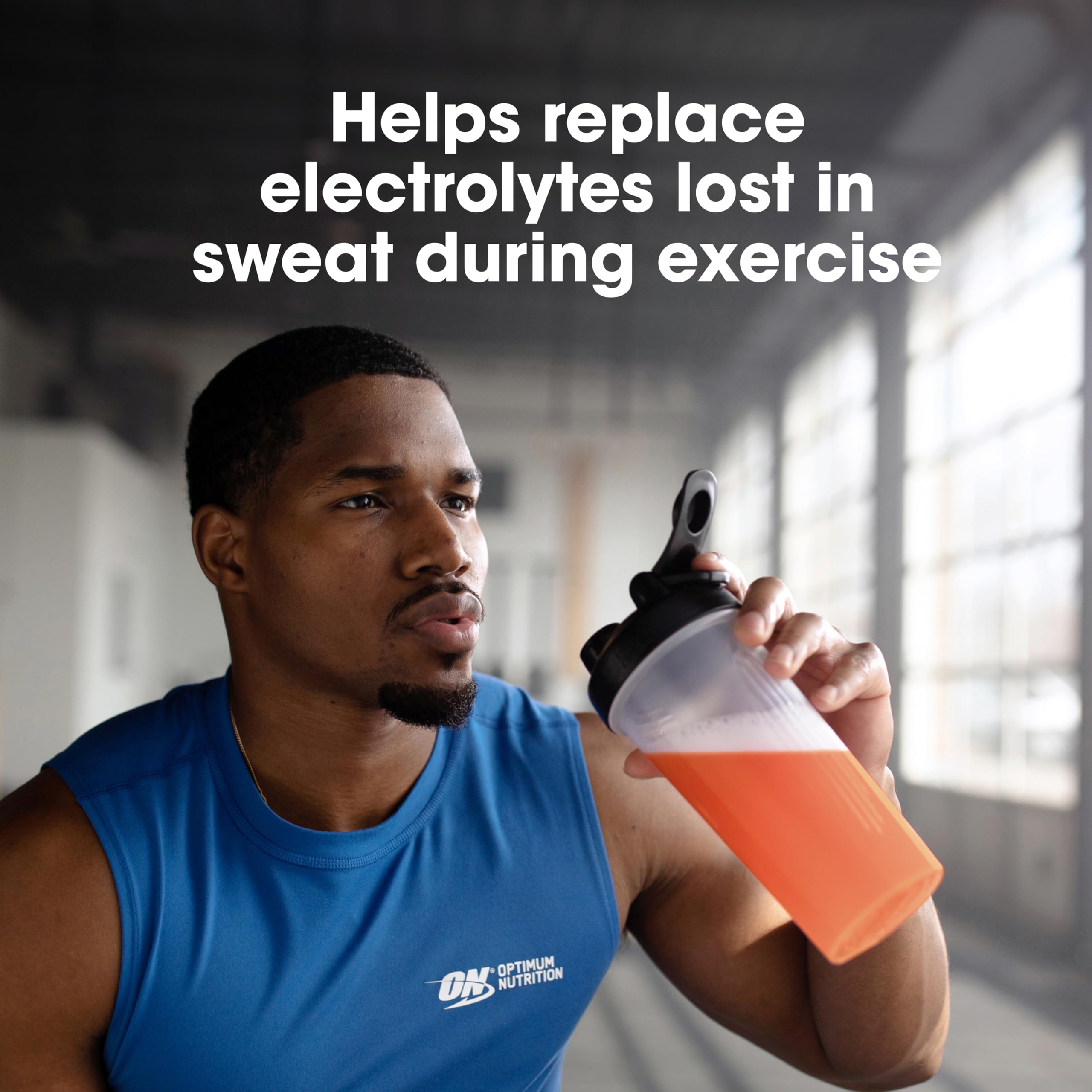 Banner indicating zero sugar and five calories per serving