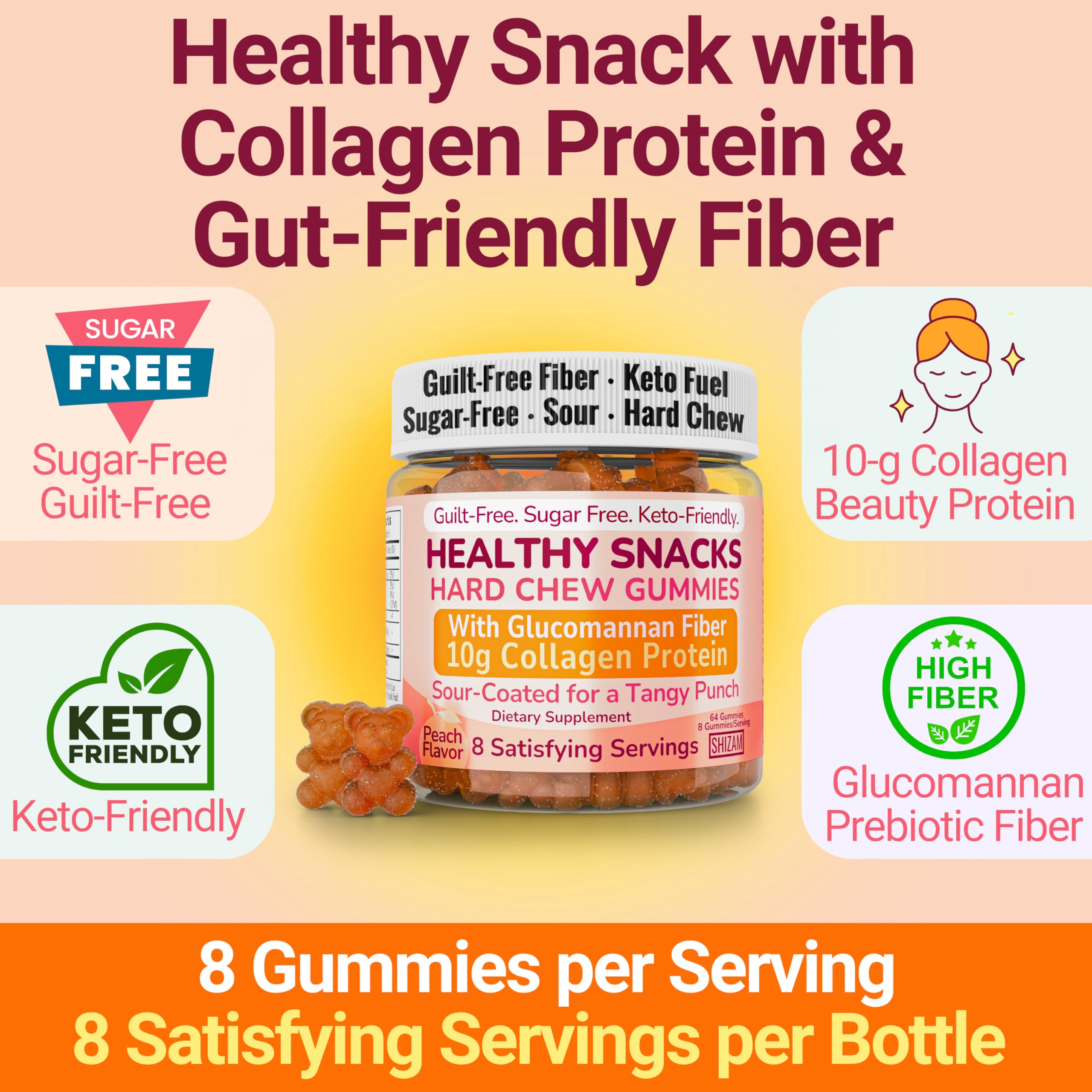 Zero sugar, gluten-free keto snack label