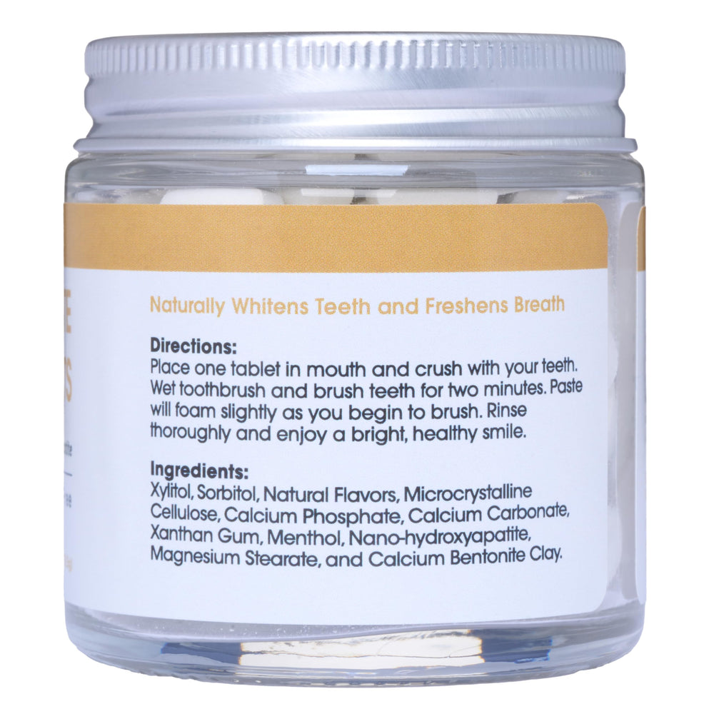 Zero-waste glass jar packaging for toothpaste tablets