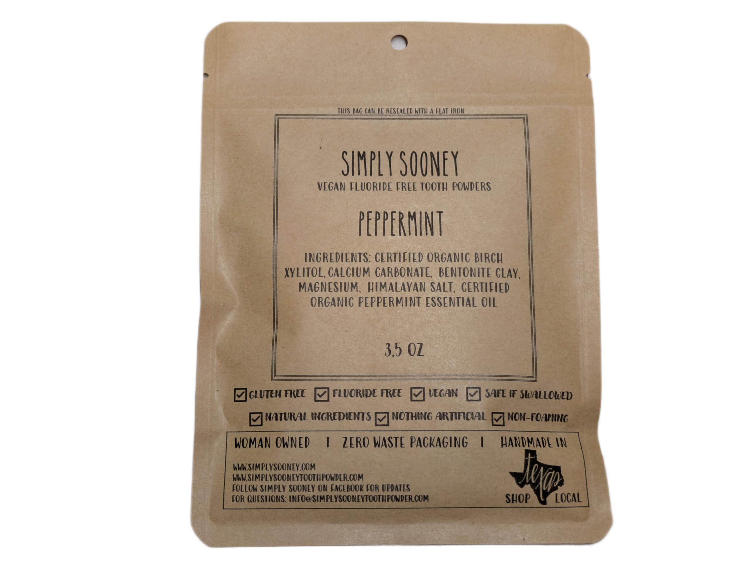 Zero waste tooth powder packaging made from paper