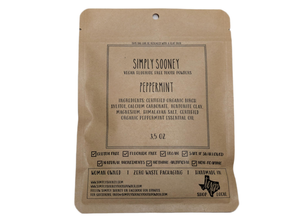 Zero waste tooth powder packaging made from paper