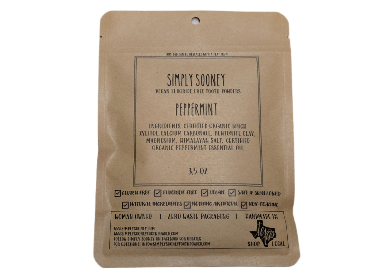 Zero waste tooth powder packaging made from paper