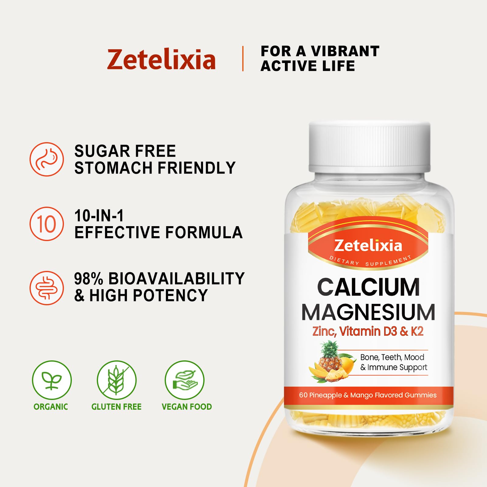 Calcium, magnesium, and zinc for bone health