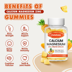 Zetelixia Calcium Gummies pineapple mango flavor