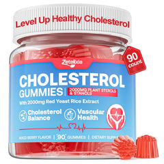 Zetelixia cholesterol-lowering gummies bottle with mixed berry flavor