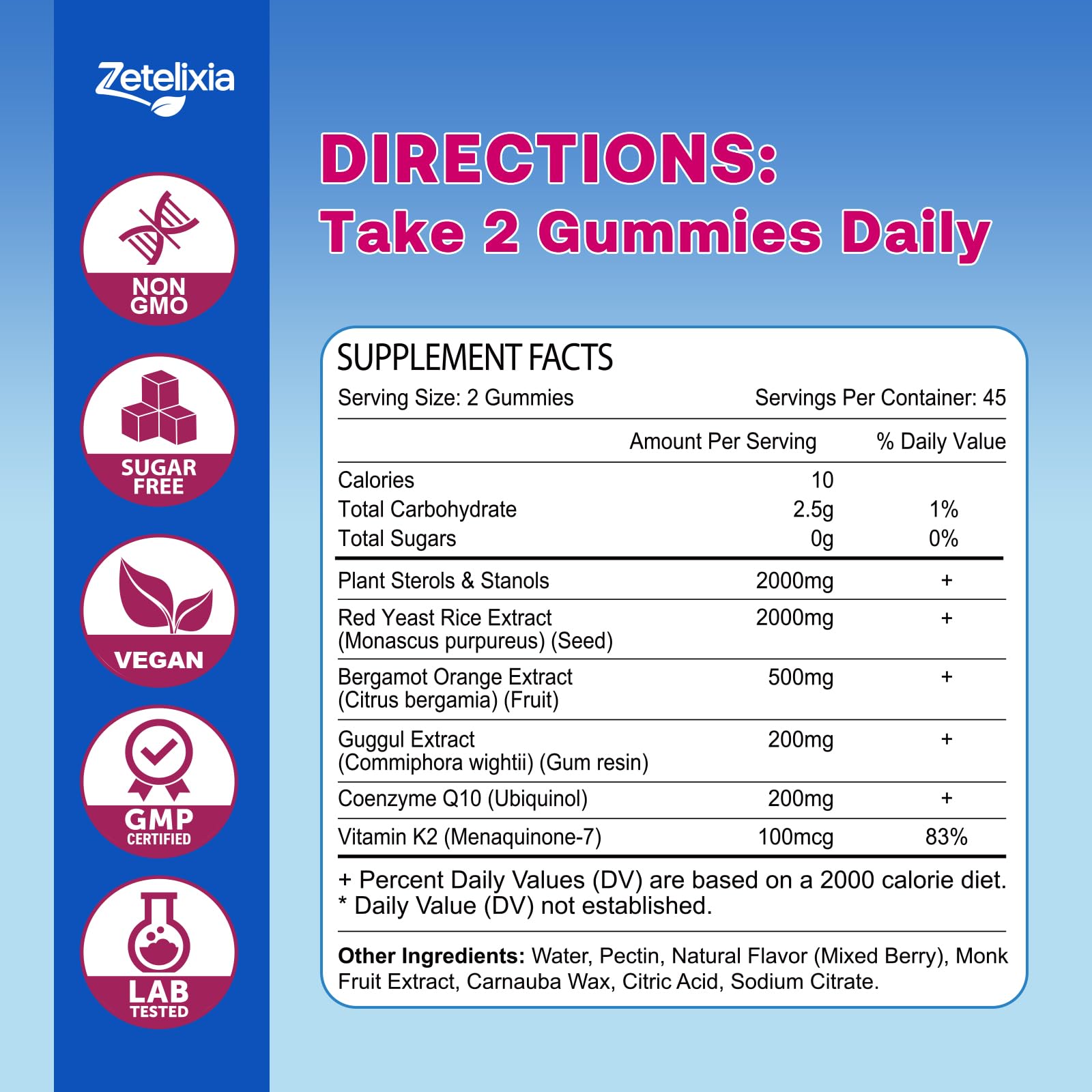 Close-up view of Zetelixia gummies texture