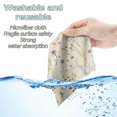 Flower designs and colors of Zewurtuw microfiber cleaning cloths