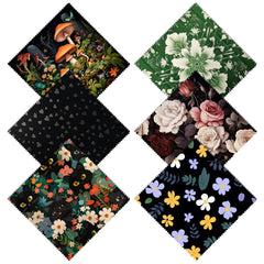 Zewurtuw six-pack microfiber cleaning cloths for glasses in green and black patterns