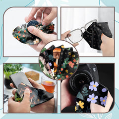 Glasses cleaning cloth used on a smartphone screen